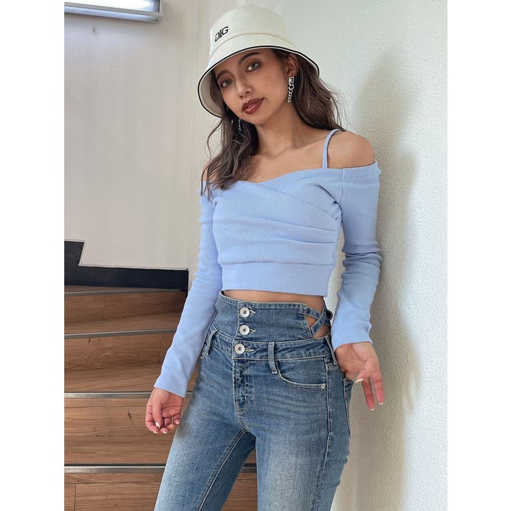 Rock design off-the-shoulder top – Belchic