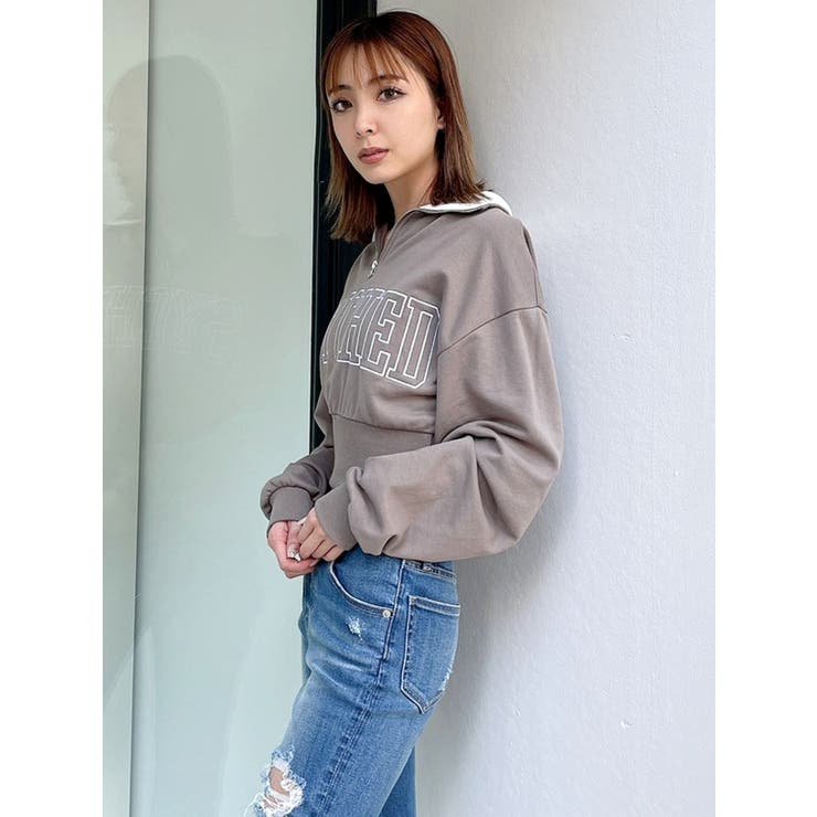 PSYCHEDハーフZIP Shortスウェットトップス[品番：MKSW0049407]｜GYDA