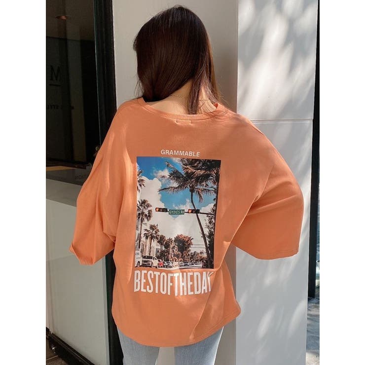 LOOSEスリーブBACK PHOTO Tシャツ[品番：MKSW0049510]｜GYDA（ジェイダ