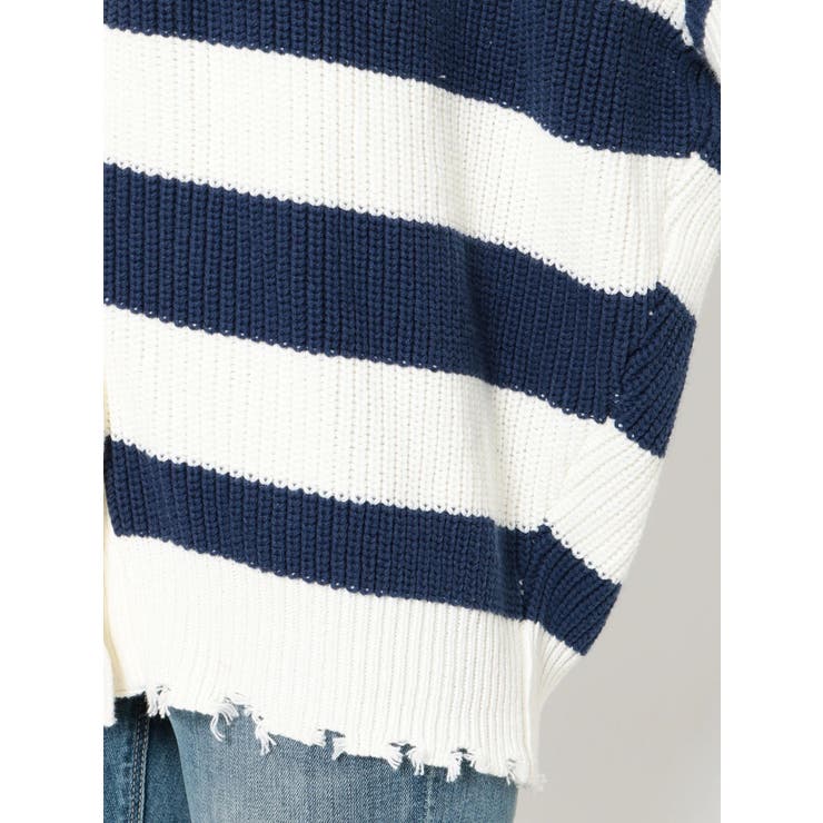 ボーダー LOOSEニットカーディガン | GYDA | 詳細画像35 