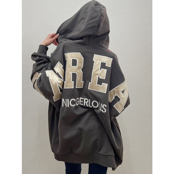 チャコールグレー | UNREAL NICGERLOUS ZIPUP パーカー | GYDA