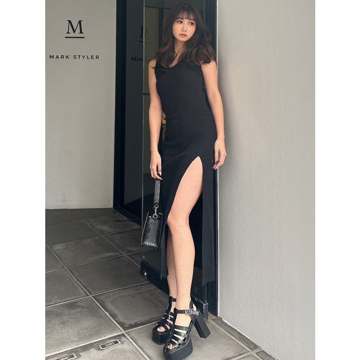 バックオープンテレコリブワンピース | GYDA | 詳細画像3 