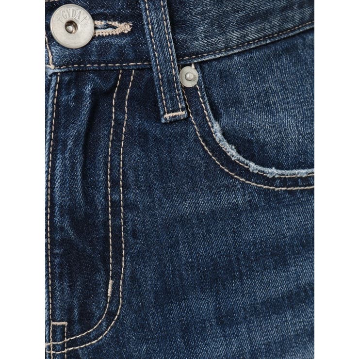 カバンドズッカ デニム ダブルウエスト 変形 Gimmick　DENIM　Y2K SIDE RIPPEDペグトップデニムパンツ[品番：MKSW0025196]｜GYDA