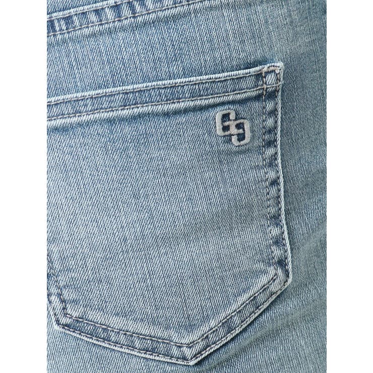 H/Wサイドダメージベルトデザインスキニーデニムパンツ[品番