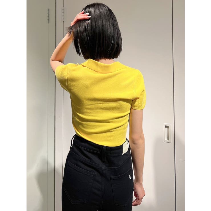 FRONT ZIP UP POLOニットTOPS[品番：MKSW0050217]｜GYDA
