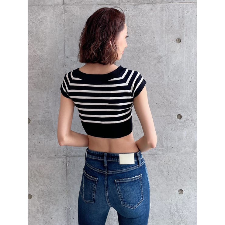 GYDA（ジェイダ）の「オフショルシャギーニットワンピース