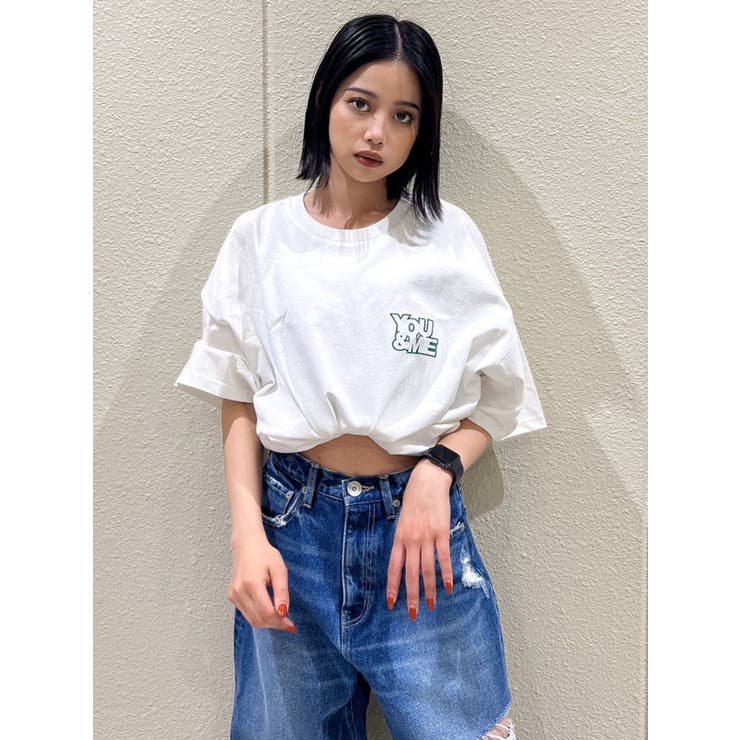 オフホワイト | 【みちょぱコラボ】BORROWED BIG Tシャツ | GYDA