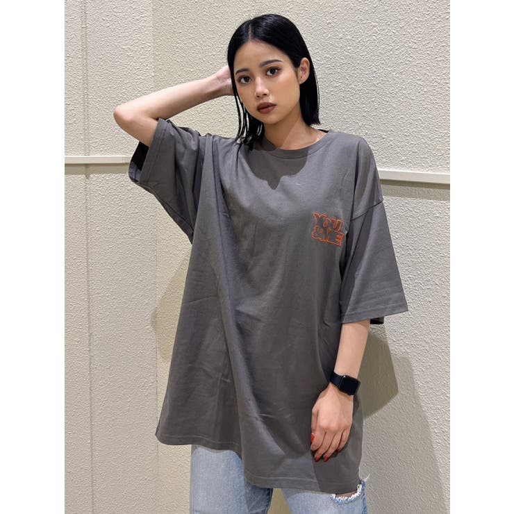 チャコールグレー | 【みちょぱコラボ】BORROWED BIG Tシャツ | GYDA