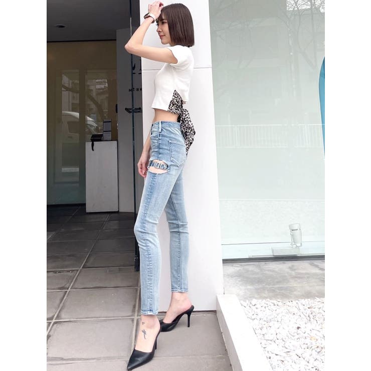 レオパードバックリボンTOPS[品番：MKSW0050213]｜GYDA