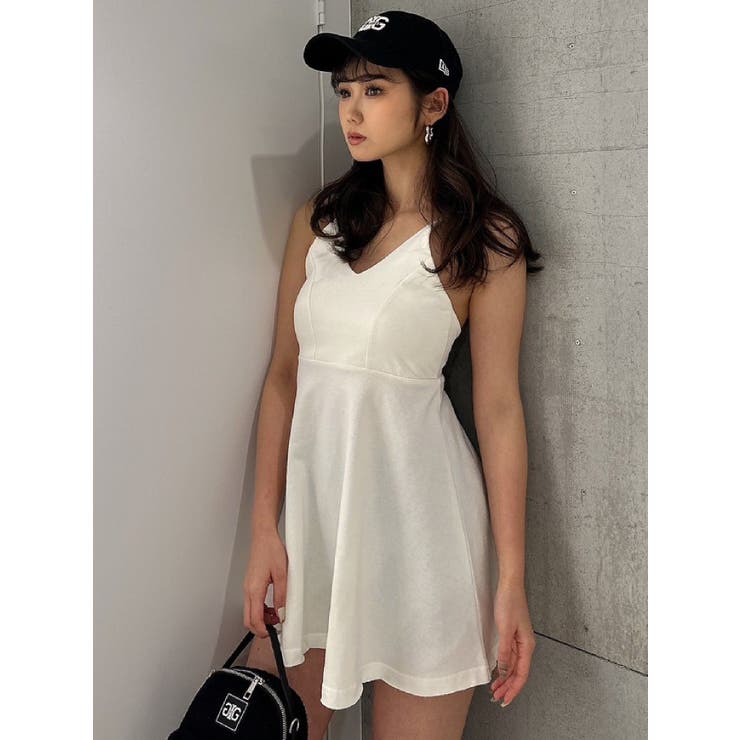 プラダ　スウェット地　キャミワンピ STYLENANDA - セットアップ ゼブラ柄キャミワンピ ショート丈