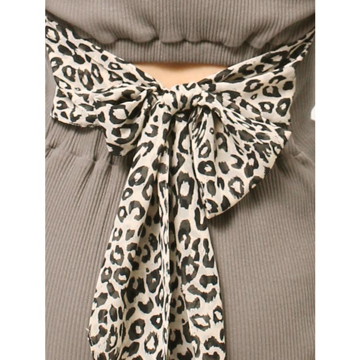 レオパードバックリボンテレコミニワンピース[品番：MKSW0054228