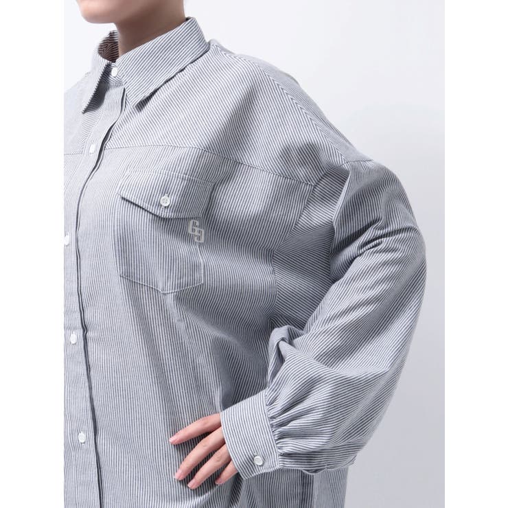 GGストライプオーバーシャツ[品番：MKSW0052486]｜GYDA（ジェイダ）の