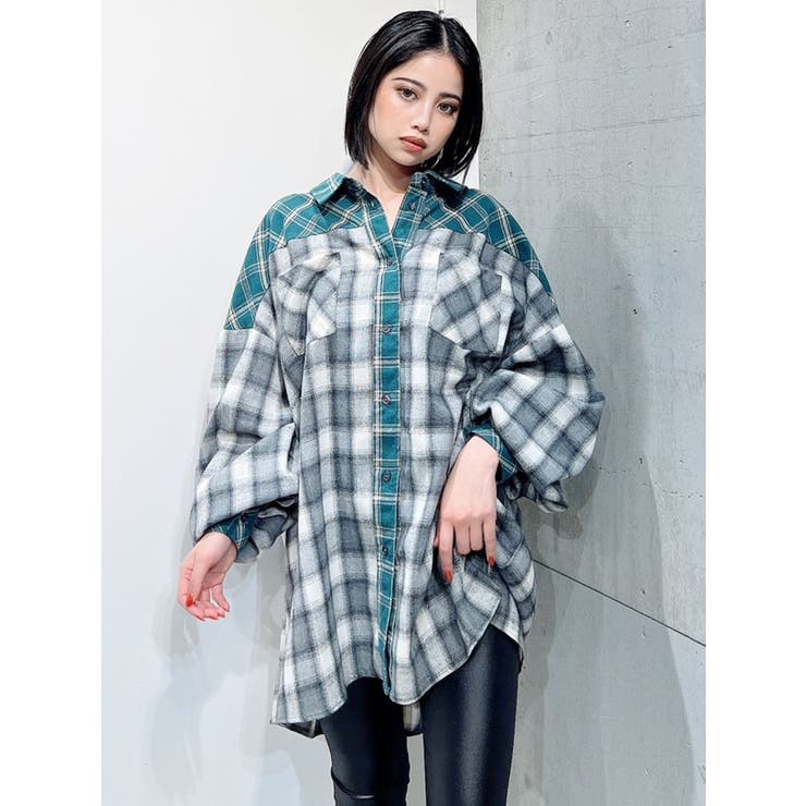 CHECK MIX BIG SHIRT[品番：MKSW0051782]｜GYDA（ジェイダ）の