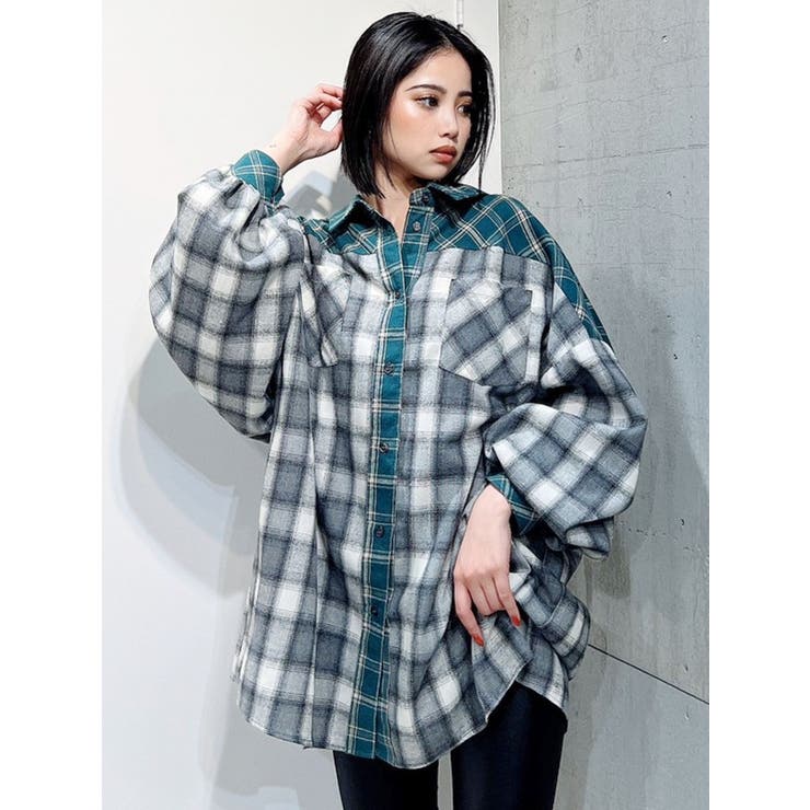 CHECK MIX BIG SHIRT[品番：MKSW0051782]｜GYDA（ジェイダ）の