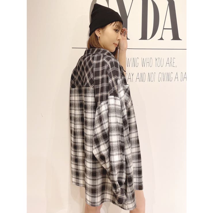 CHECK MIX BIG SHIRT[品番：MKSW0051782]｜GYDA（ジェイダ）の