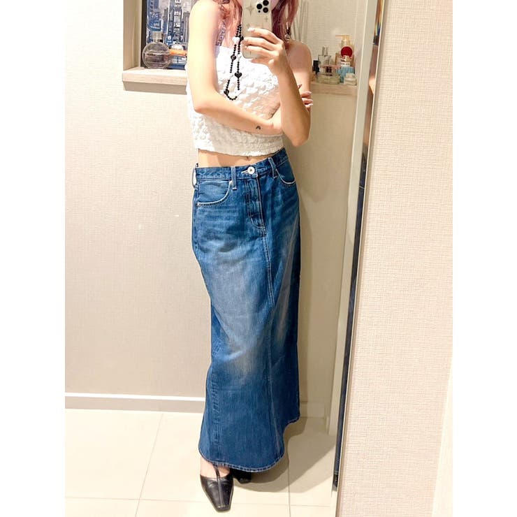 WEB限定】【TINY】HIP HUGGERSデニムロングスカート[品番