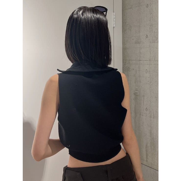 ハーフZIPノースリニットTOPS | GYDA | 詳細画像12 