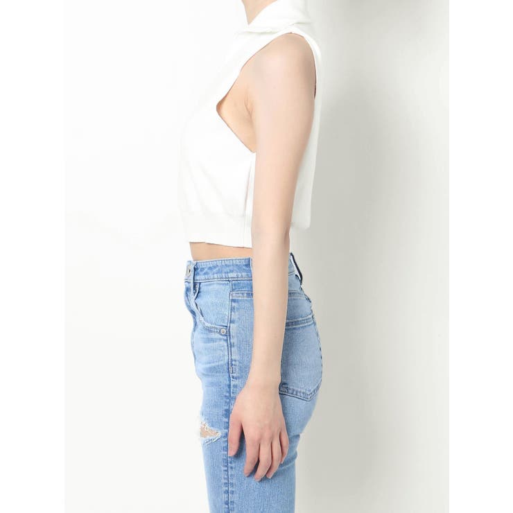 ハーフZIPノースリニットTOPS | GYDA | 詳細画像18 