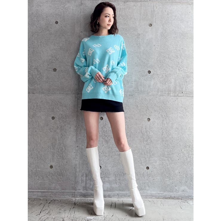GYDA GYDA×DC✨JQ CREWニットTOPS オフホワイト GYDA×DC JQ CREWニットTOPS｜ジェイダの通販｜&mall（アンド