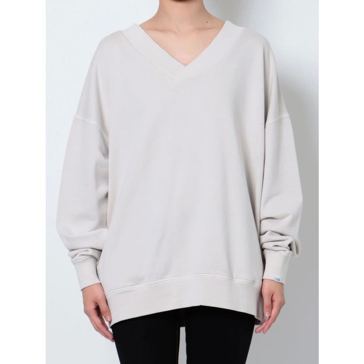 FEEL BUNNY VネックスウェットTOPS[品番：MKSW0052550]｜GYDA