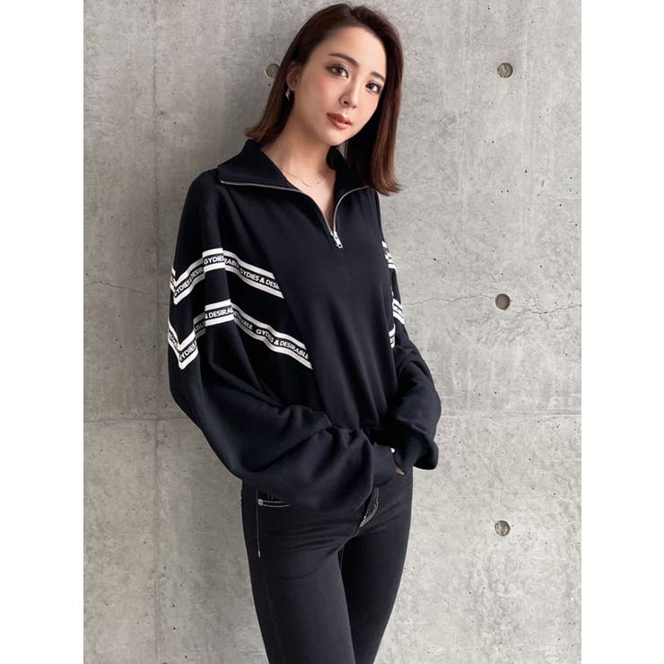 2LINE LOGOテープハーフZIP TOPS | GYDA | 詳細画像21 