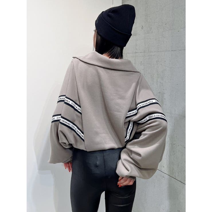 2LINE LOGOテープハーフZIP TOPS | GYDA | 詳細画像33 