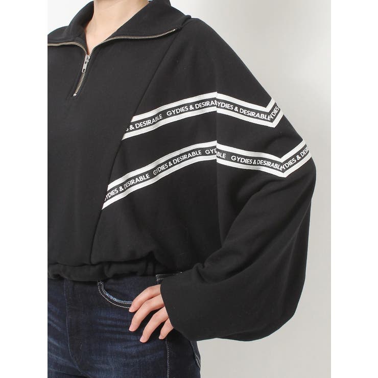 2LINE LOGOテープハーフZIP TOPS | GYDA | 詳細画像44 
