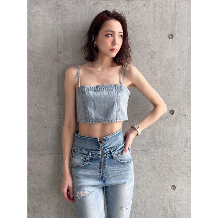 美品！夏にぴったり♡メゾンスペシャル・デニム ストラップレス ビスチェ MAISON SPECIAL（メゾンスペシャル）の「デニムビスチェ【MAISON