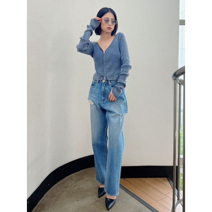 ブリーチ Wファスナー リブニット TOPS[品番：MKSW0052583]｜GYDA