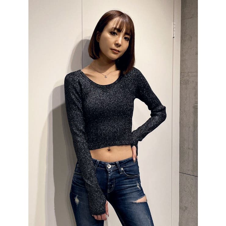 GLITTERリブニット TOPS | GYDA | 詳細画像2 