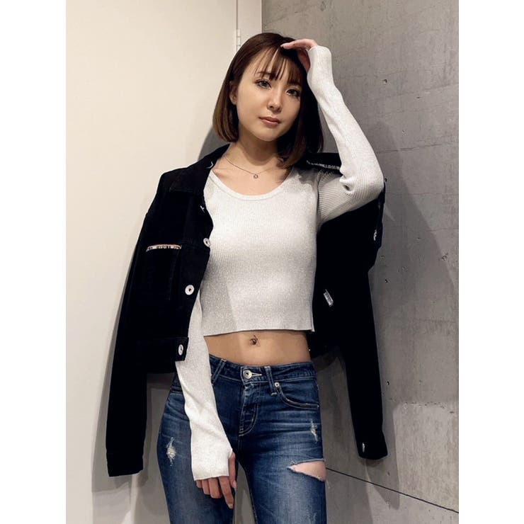 GLITTERリブニット TOPS[品番：MKSW0053164]｜GYDA（ジェイダ