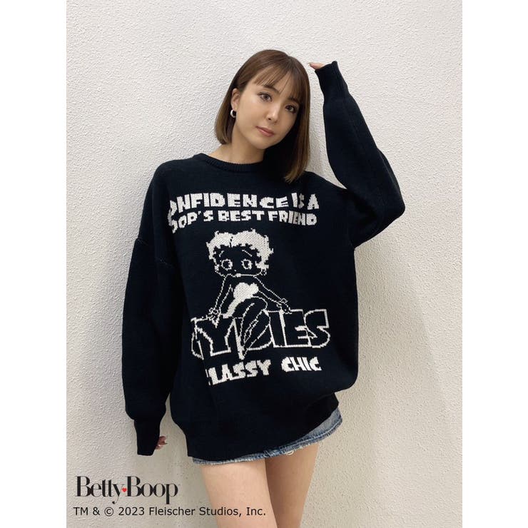【公式】フジのお歳暮・冬ギフト BETTY GYDIESジャカードニットTOPS[品番：MKSW0052554 BOOP（TM) トップス