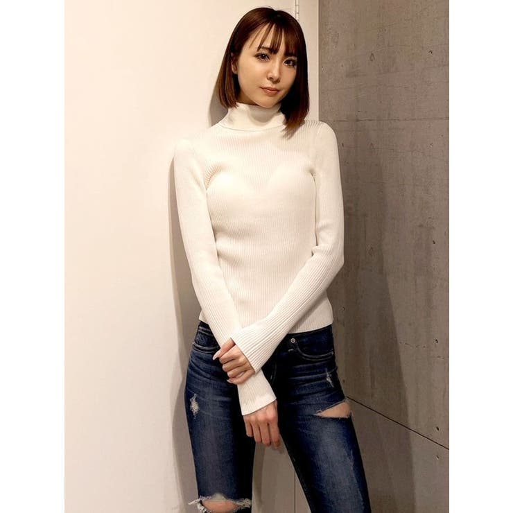 タートルネック リブニットTOPS[品番：MKSW0053166]｜GYDA