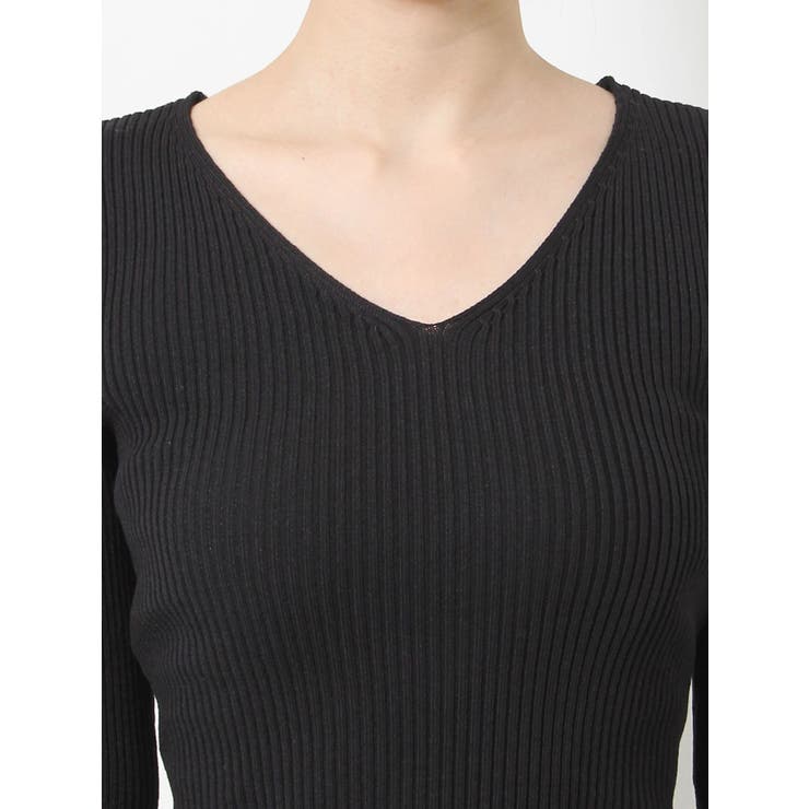 ☆新品未使用☆gypsohila V Neck Sweat Lightgray VネックリブニットTOPS[品番：MKSW0052584]｜GYDA（ジェイダ）の