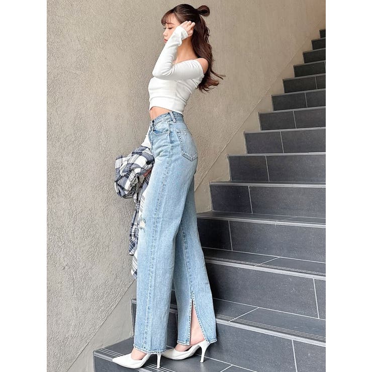 カシュクールオフショルショートトップス[品番：MKSW0053422]｜GYDA