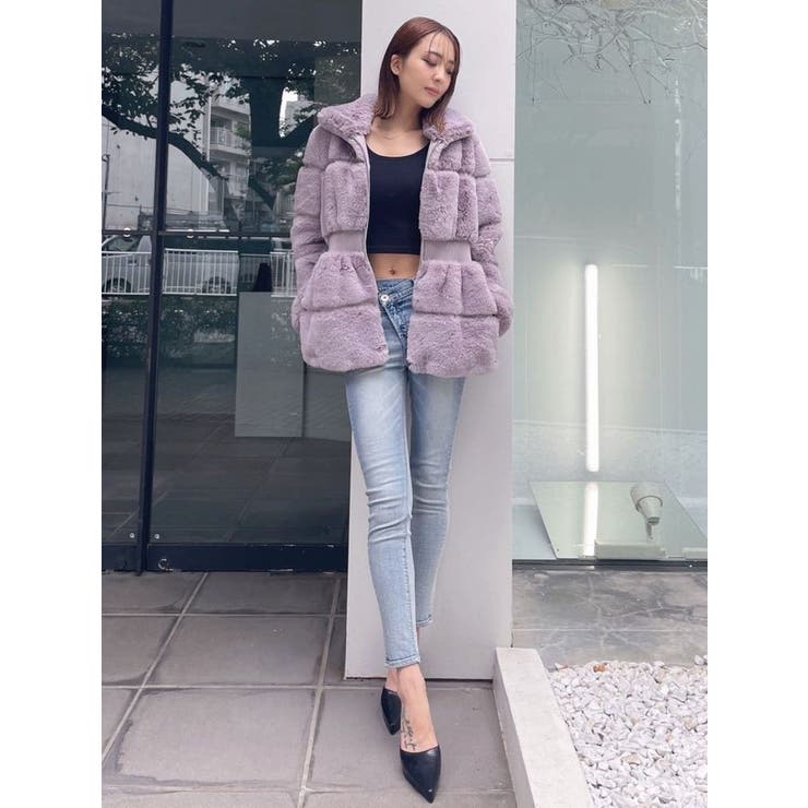GYDA レザー・ファーコート GYDA レザージャケット ライダース レイヤードエコファー