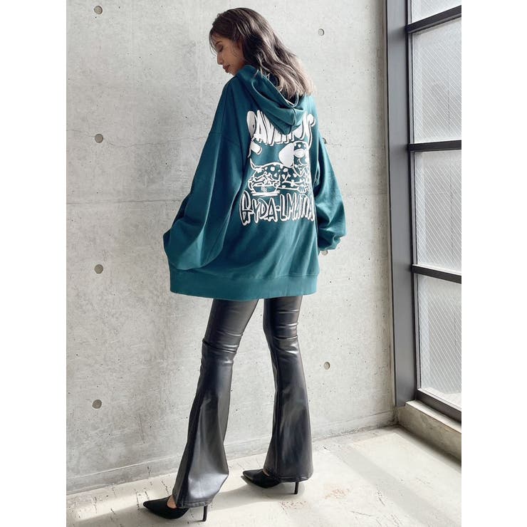 GYDA フレアRAISED BACKフェイクレザーレギンス フレア RAISED BACK フェイクレザーレギンス｜ジェイダ（GYDA