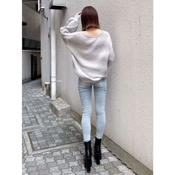 H/W DOUBLE BELTデザインスキニーデニムパンツ[品番