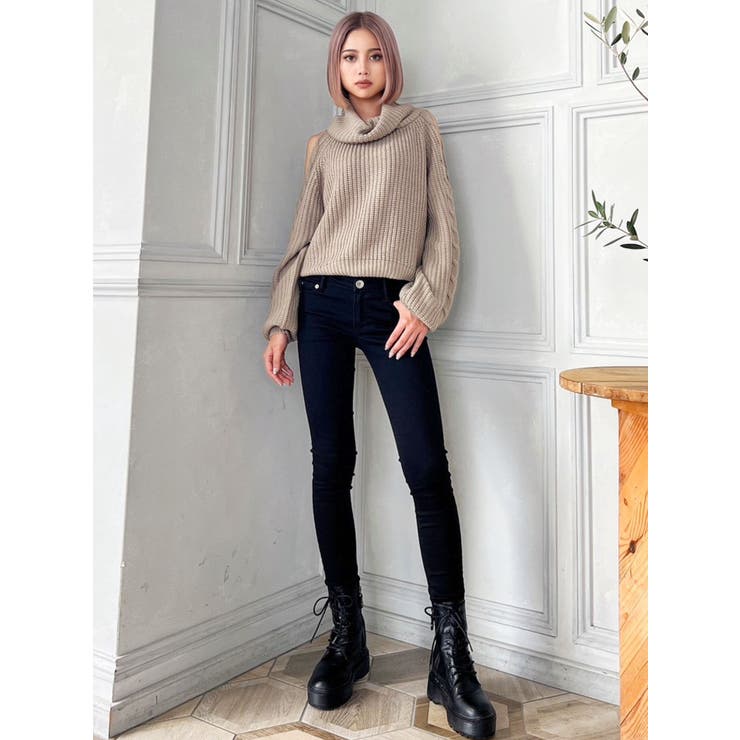 オフタートル オフショル ニット トップス | GYDA | 詳細画像10 