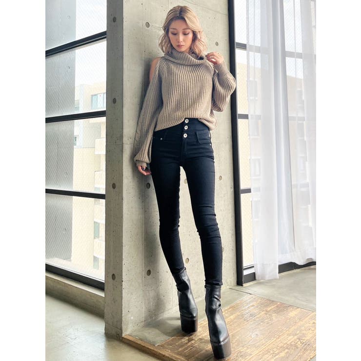 オフタートル オフショル ニット トップス | GYDA | 詳細画像19 