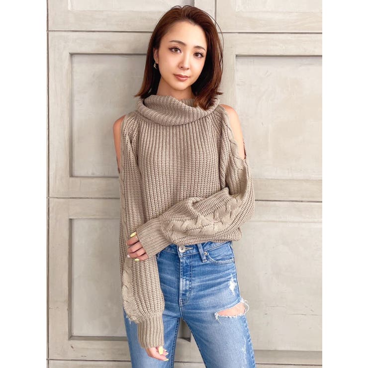 オフタートル オフショル ニット トップス | GYDA | 詳細画像27 