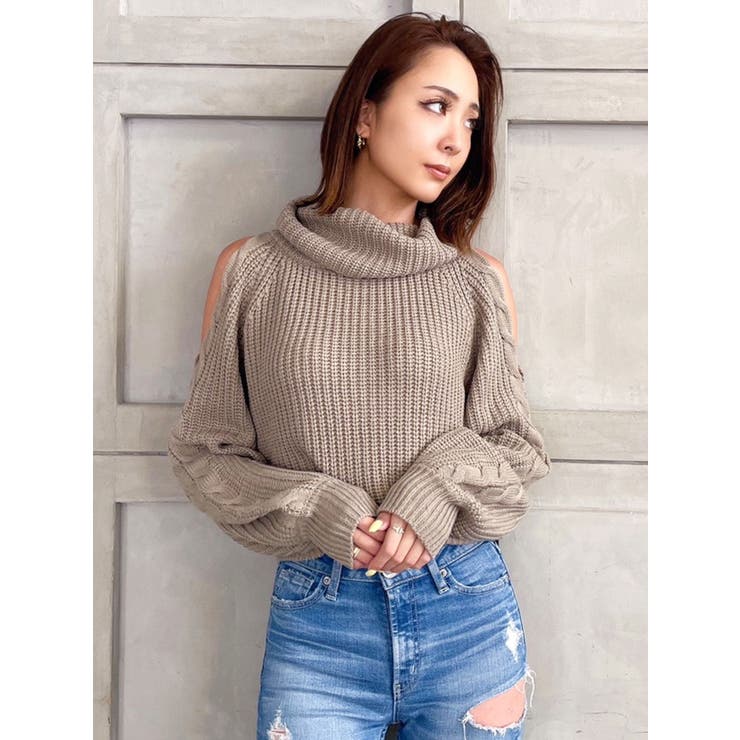 オフタートル オフショル ニット トップス | GYDA | 詳細画像28 