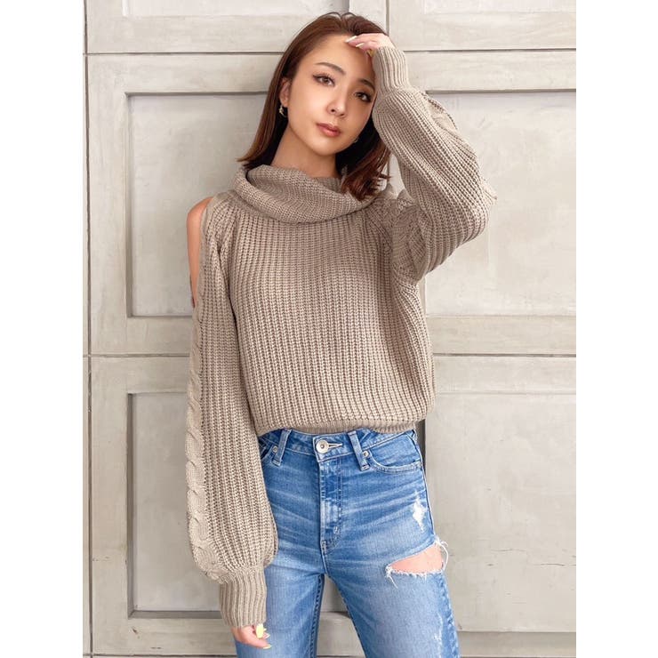 Lylana オフショルダー ジッパー ニットトップス – Lylana