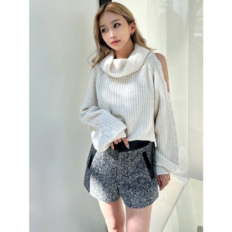 オフタートル オフショル ニット トップス | GYDA | 詳細画像34 