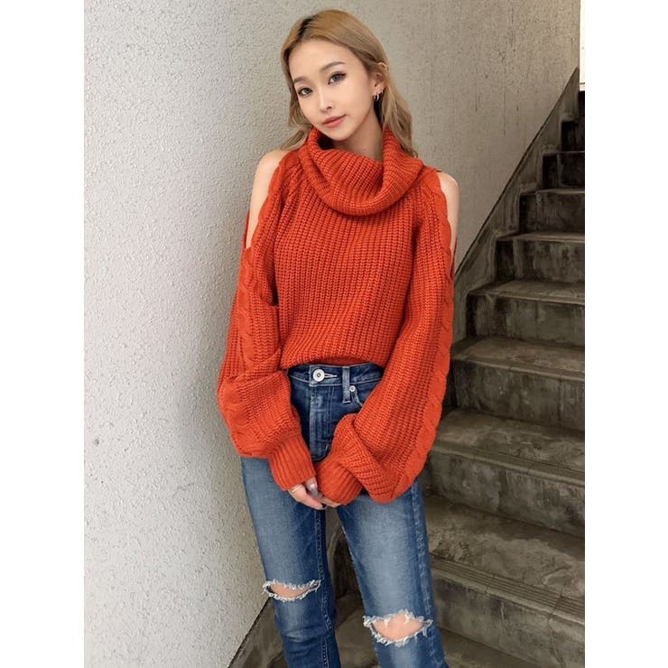 オフタートル オフショル ニット トップス | GYDA | 詳細画像42 