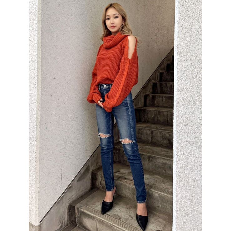 オフタートル オフショル ニット トップス | GYDA | 詳細画像47 