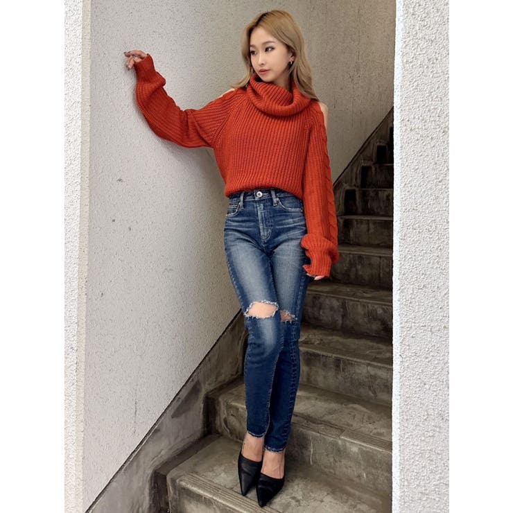 オフタートル オフショル ニット トップス | GYDA | 詳細画像49 