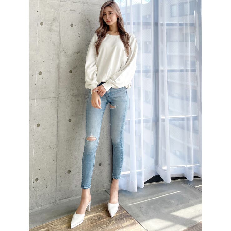 Symmetry GYDA ニットドッキング スウェットトップス[品番