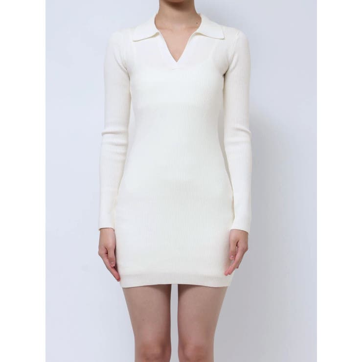POLOニットタイトワンピース[品番：MKSW0056512]｜GYDA