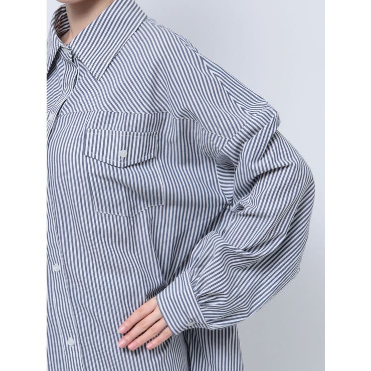 COLLAGE GALLARDAGALANTE｜シャドーストライプシャツ | Rakuten